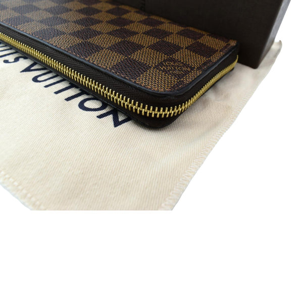 LOUIS VUITTON Zippy Long Damier Ebene Wallet Brown