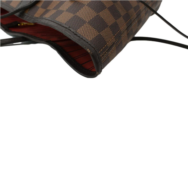 LOUIS VUITTON Neverfull MM Damier Ebene Tote Bag Brown
