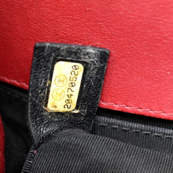 CHANEL Boy Flap Quilted Patent Leather Crossbody Bag Red