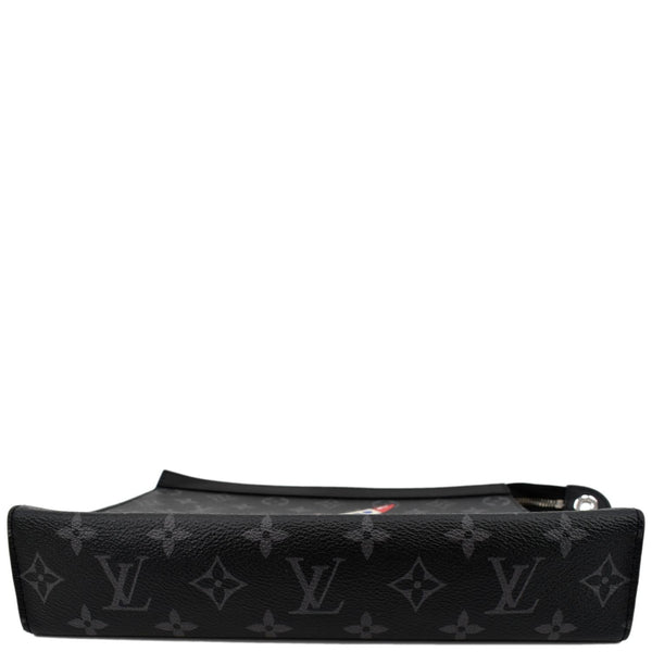 LOUIS VUITTON Voyage MM Monogram Eclipse Pochette Bag Black