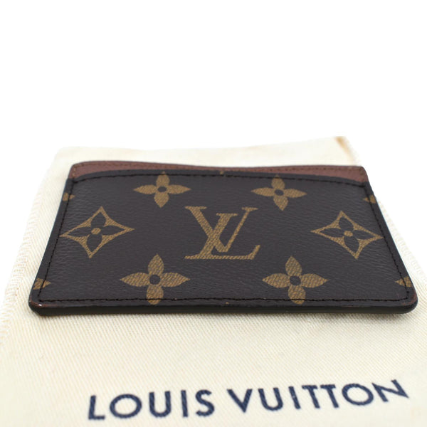 LOUIS VUITTON Card Holder Monogram Canvas Brown
