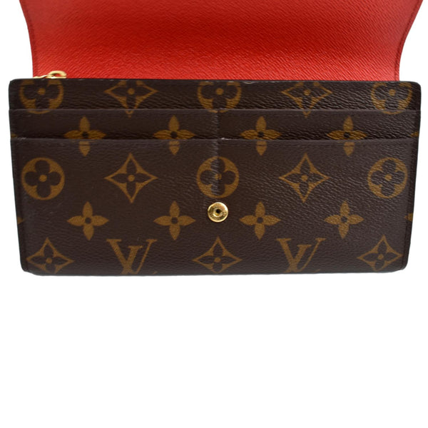 LOUIS VUITTON Sarah Monogram Canvas Wallet Brown