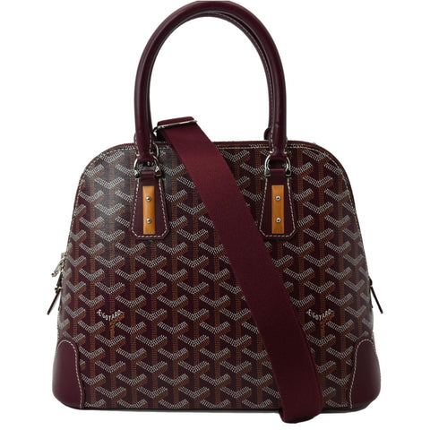 GOYARD Vendome PM Canvas Crossbody Bag Burgundy