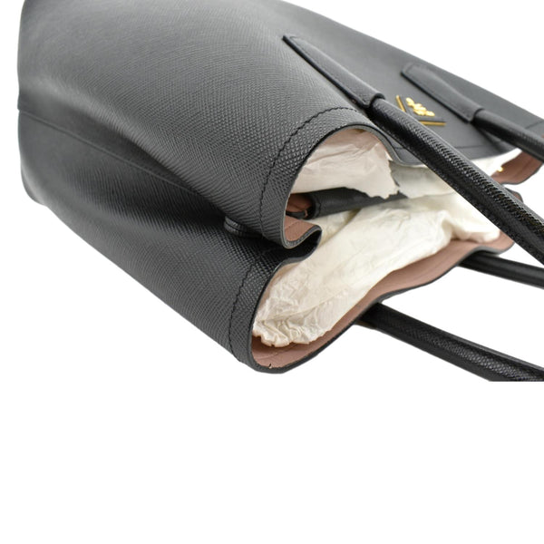 Prada Medium Double Saffiano Leather Crossbody Bag - Right Side