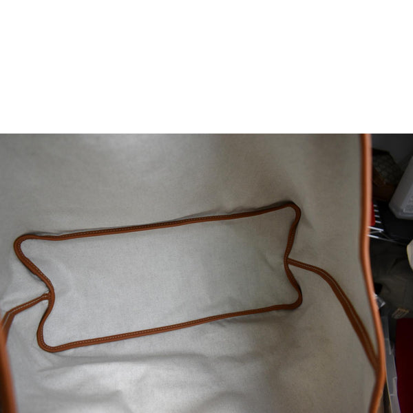 GOYARD Saint Louis PM Chevron Print Canvas Tote Bag Black Tan