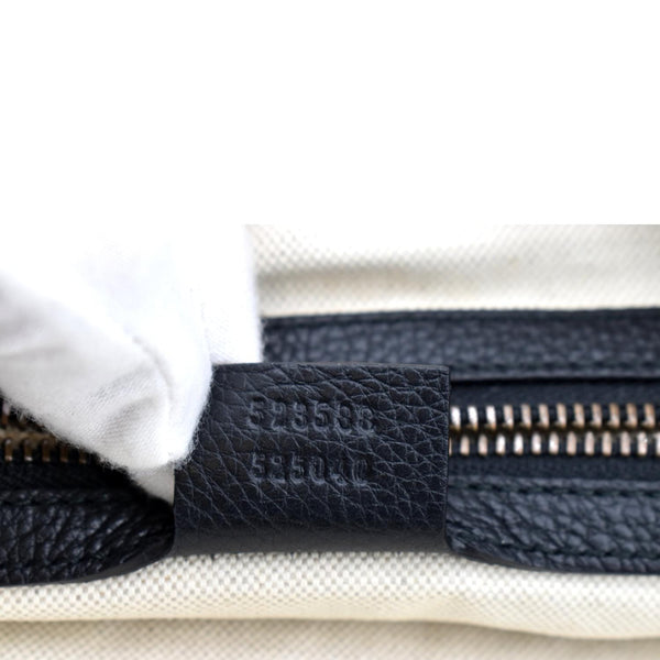 Gucci Half Moon Logo Calfskin Leather Hobo Shoulder Bag - Number Stamp