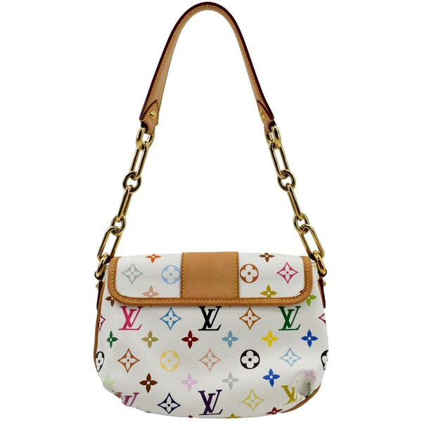 LOUIS VUITTON Patti White Monogram Shoulder Bag Multicolor