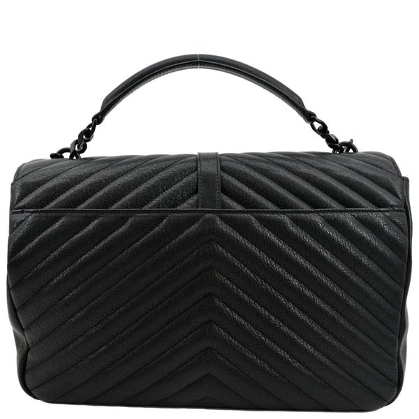 Yves Saint Laurent College Large Lambskin Shoulder Bag - Back