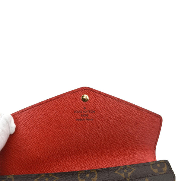 LOUIS VUITTON Sarah Monogram Canvas Wallet Brown