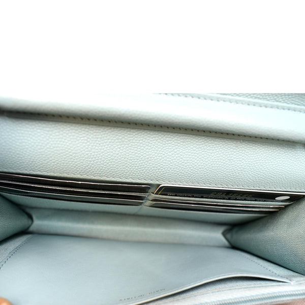 CHANEL CC WOC Caviar Leather Chain Crossbody Bag Light Blue