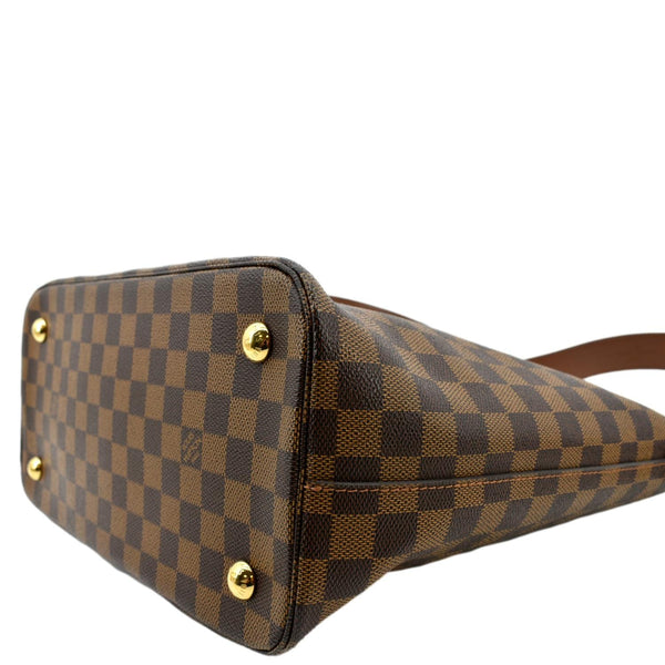 Louis Vuitton Belmont Damier Ebene Shoulder Bag Brown - Bottom Right