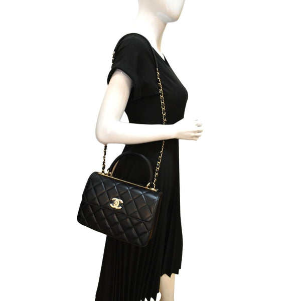 Chanel Small Trendy CC Quilted Lambskin Flap Shoulder Bag - Full View