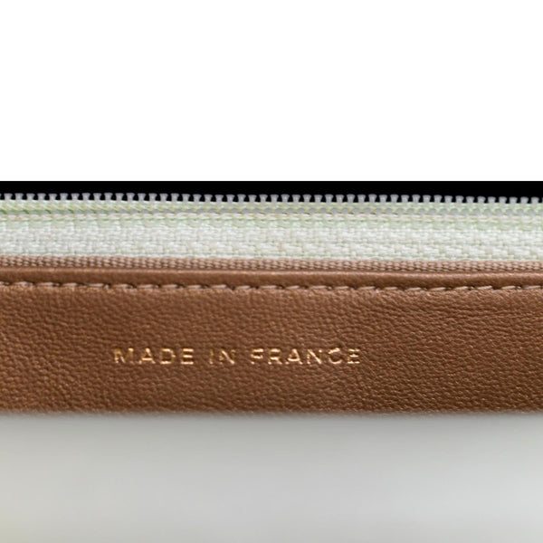 CHANEL CC Pearl Crush Lambskin Leather Wallet On Chain Crossbody Bag Light Green