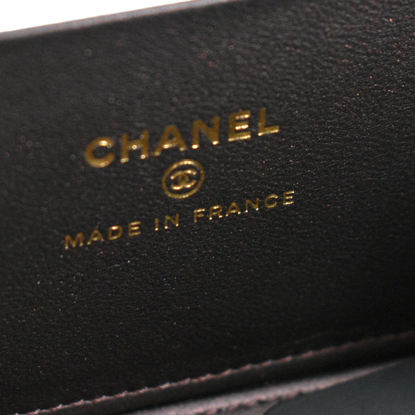 CHANEL Vanity Case Quilted Leather Crossbody Bag Maroon