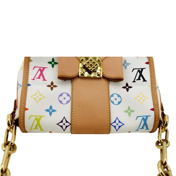 LOUIS VUITTON Patti White Monogram Shoulder Bag Multicolor