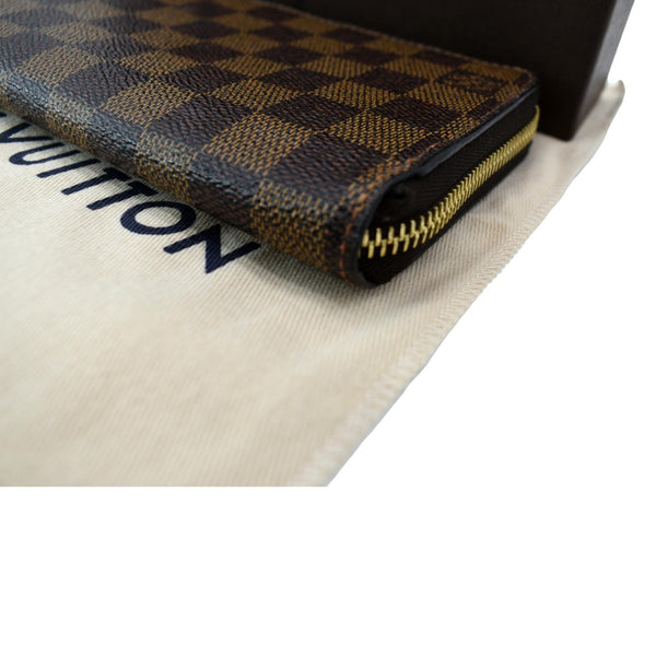 LOUIS VUITTON Zippy Long Damier Ebene Wallet Brown