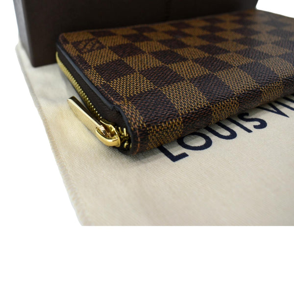 LOUIS VUITTON Zippy Long Damier Ebene Wallet Brown