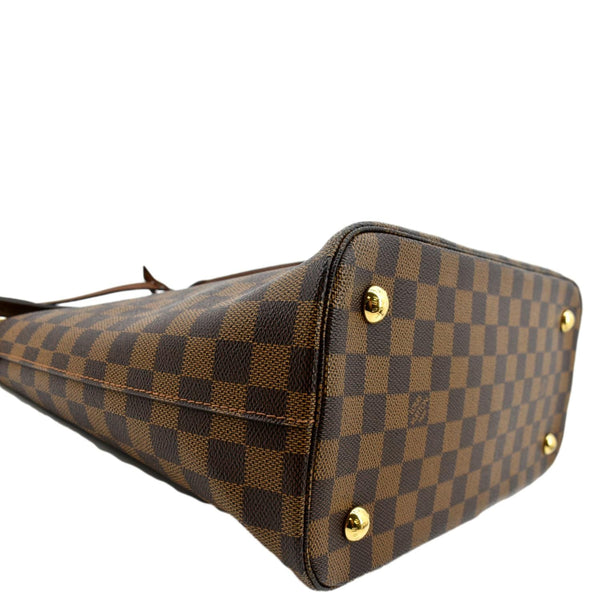 Louis Vuitton Belmont Damier Ebene Shoulder Bag Brown - Bottom Left