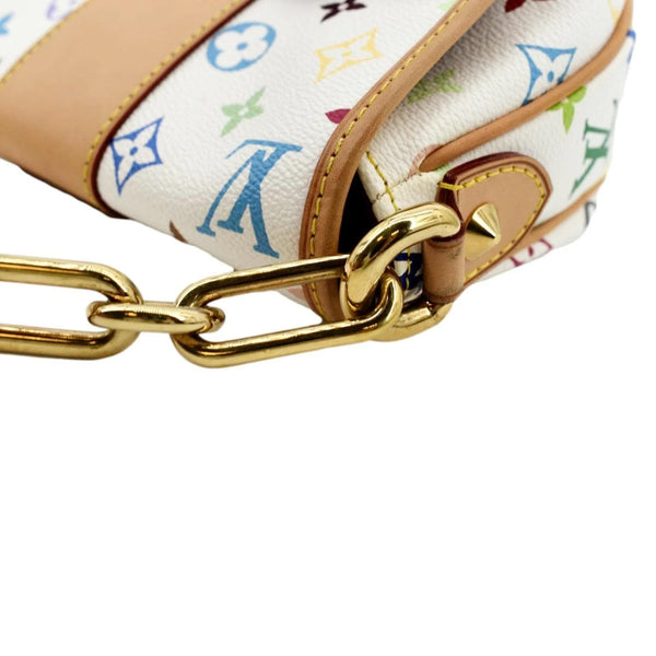 LOUIS VUITTON Patti White Monogram Shoulder Bag Multicolor
