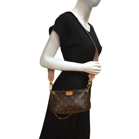 LOUIS VUITTON Multi Pochette Accessoires Monogram Canvas Shoulder Bag Brown