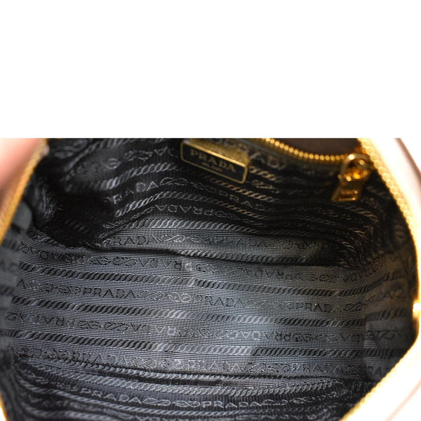 Prada Small Saffiano Leather Camera Crossbody Bag Pink - Inside