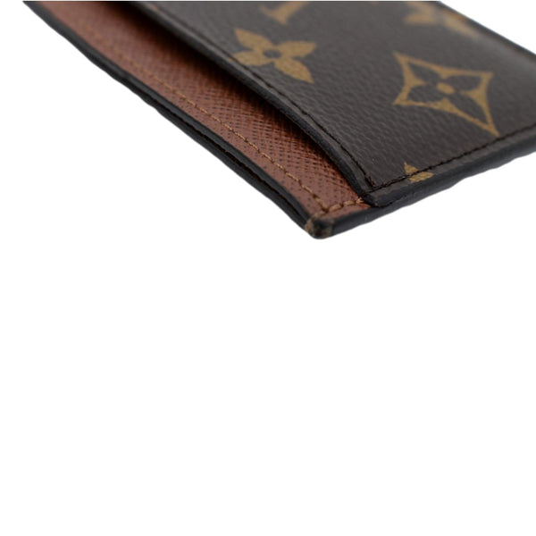 LOUIS VUITTON Card Holder Monogram Canvas Brown