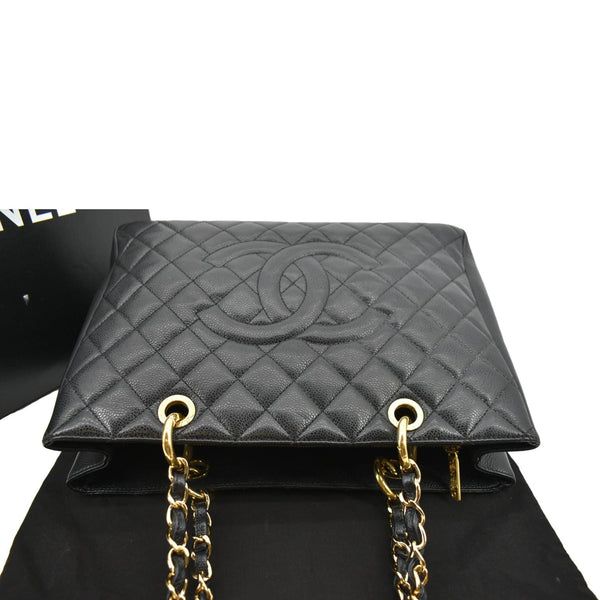 CHANEL Grand Shopping Caviar Leather GST Tote Bag Black - Sold