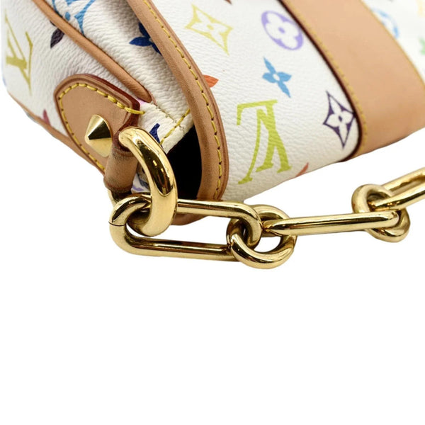 LOUIS VUITTON Patti White Monogram Shoulder Bag Multicolor