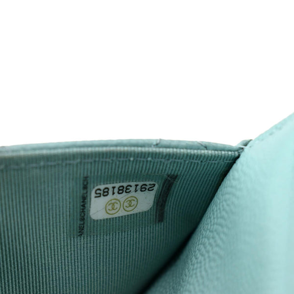 CHANEL CC WOC Caviar Leather Chain Crossbody Bag Light Blue