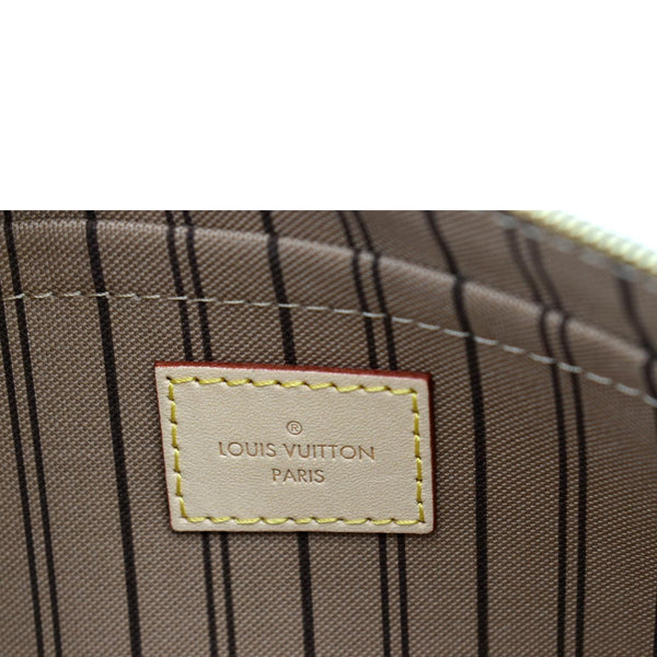 LOUIS VUITTON Neverfull Monogram Canvas Pochette Wristlet Pouch Brown