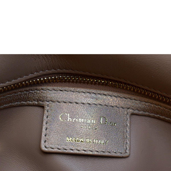 CHRISTIAN DIOR Medium Caro Iridescent Leather Shoulder Bag Metallic Pink