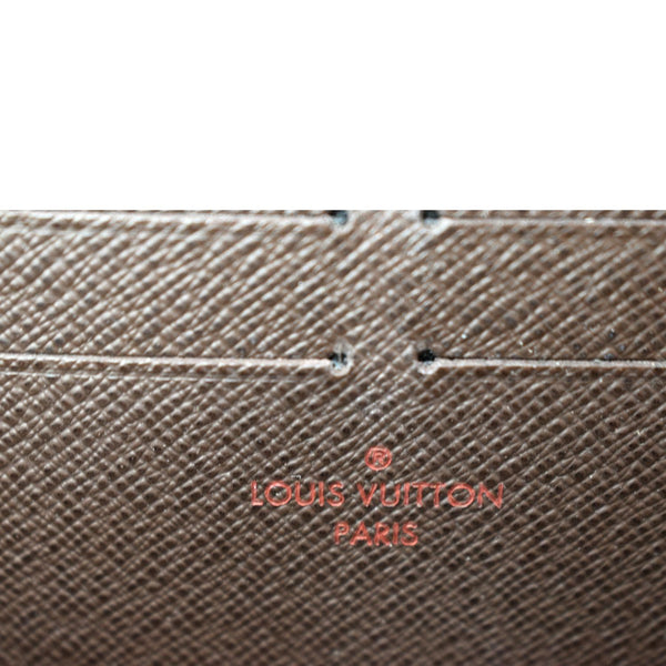 LOUIS VUITTON Zippy Long Damier Ebene Wallet Brown