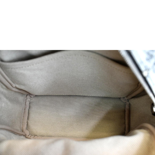 Preloved MCM Vintage Jacquard Backpack Bag Gray - DDH