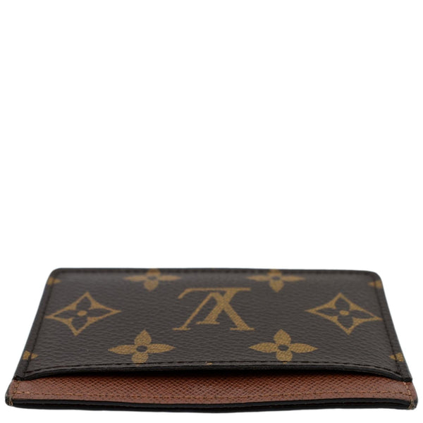 LOUIS VUITTON Card Holder Monogram Canvas Brown