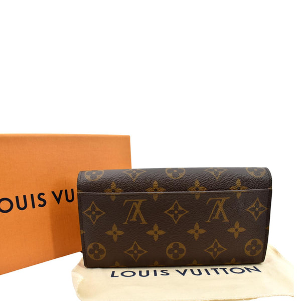 LOUIS VUITTON Sarah Monogram Canvas Wallet Brown