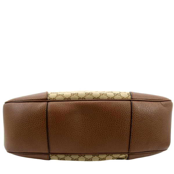 GUCCI Large Bree GG Canvas Hobo Bag Brown 449244