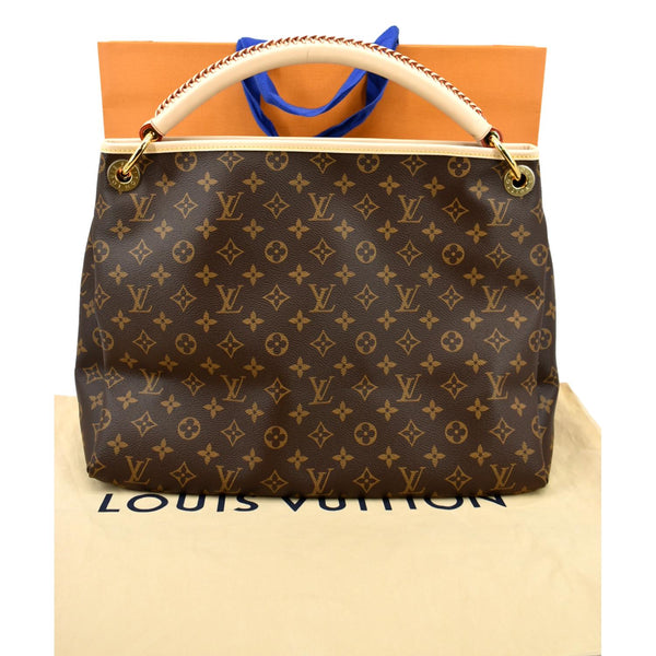 Louis Vuitton Artsy MM NM Monogram Canvas Hobo Bag Brown - Backside