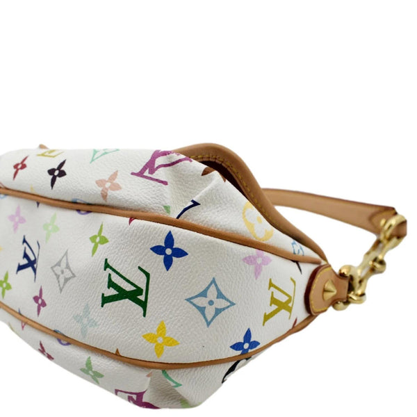 LOUIS VUITTON Patti White Monogram Shoulder Bag Multicolor