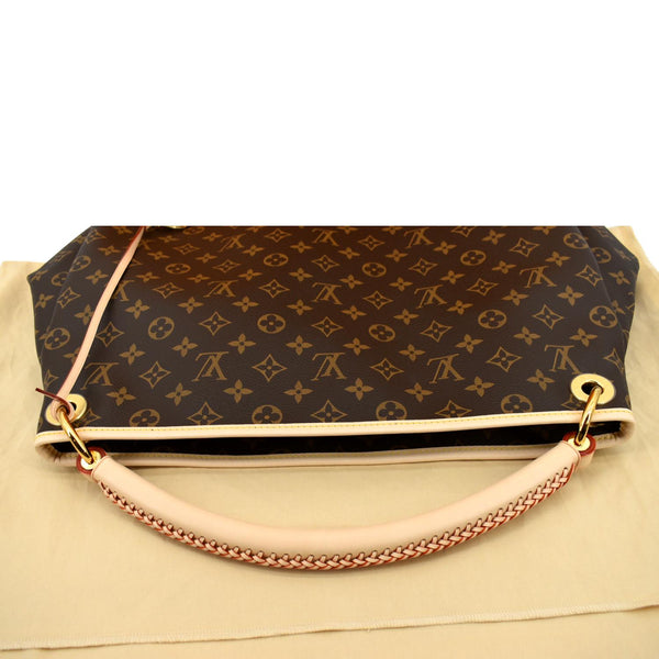 Louis Vuitton Artsy MM NM Monogram Canvas Hobo Bag Brown - Top