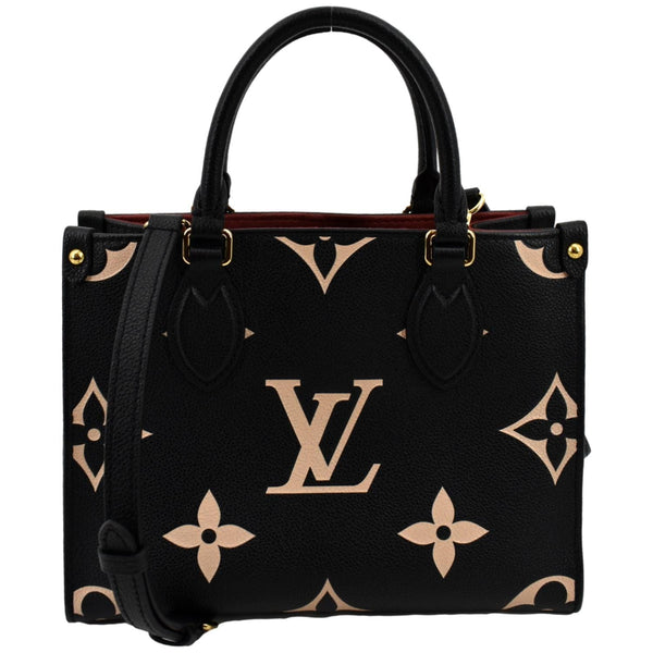 LOUIS VUITTON Onthego PM Bicolor Monogram Empreinte Shoulder Bag Black