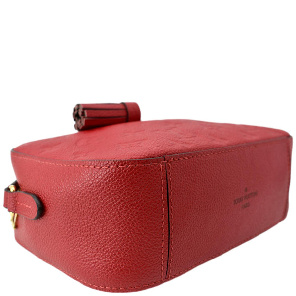 LOUIS VUITTON Saintonge Monogram Empreinte Leather Crossbody Bag Red