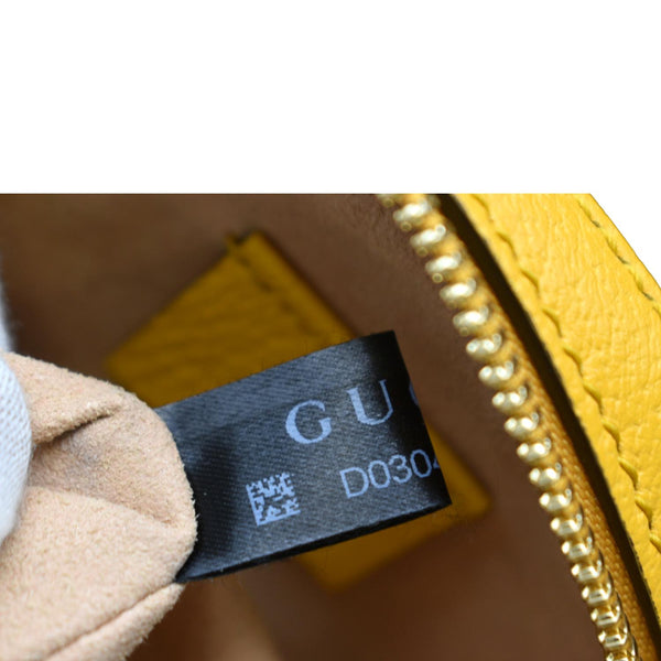 GUCCI Ophidia Mini Flora GG Round Supreme Monogram Web Crossbody Bag Yellow 550618