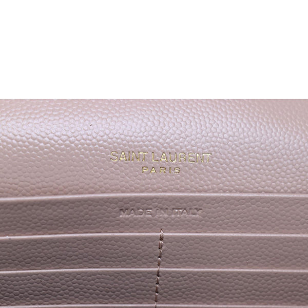 Yves Saint Laurent Matelasse Chevron Leather Wallet - Made In Italy