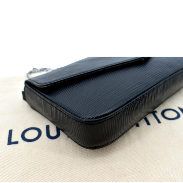 LOUIS VUITTON Felicie Pochette Epi Crossbody Bag Black