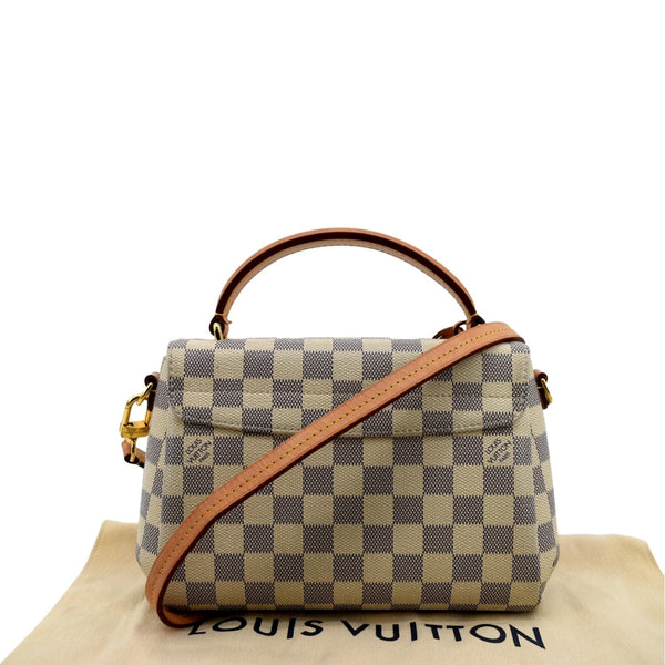 LOUIS VUITTON Croisette Damier Azur Satchel Crossbody Bag White