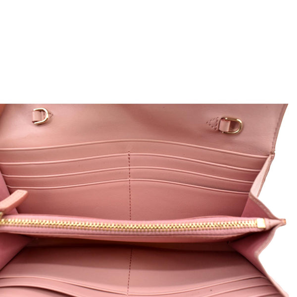 MCM Large Patricia Visetos Canvas Wallet On Chain Bag Soft Pink