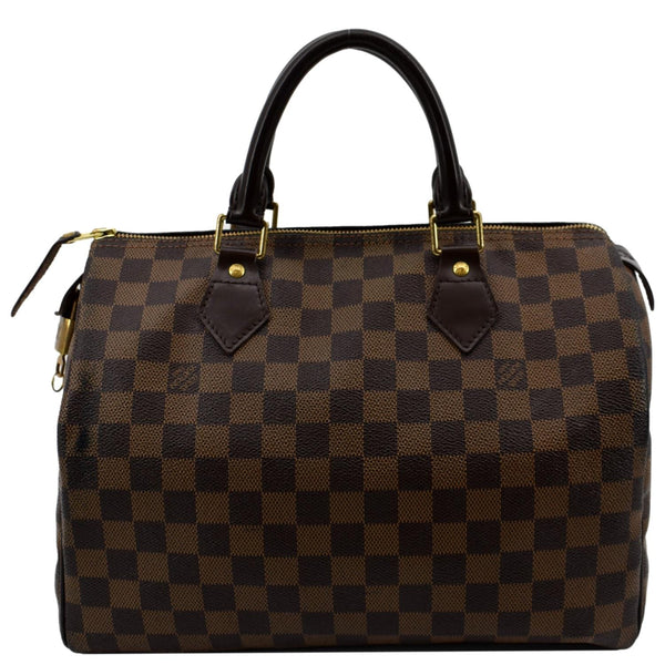 LOUIS VUITTON Speedy 30 Damier Ebene Satchel Bag Brown