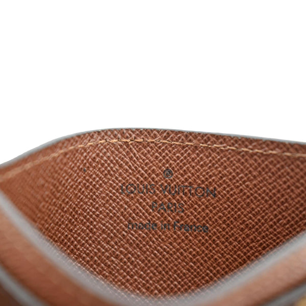 LOUIS VUITTON Card Holder Monogram Canvas Brown