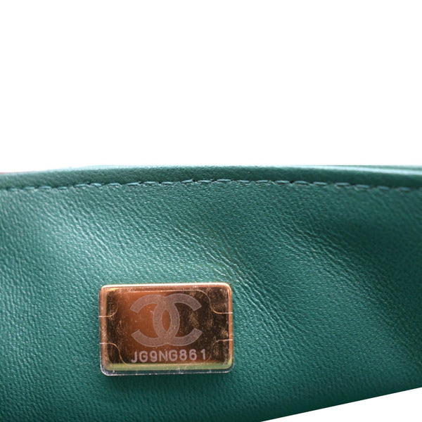 CHANEL Mini Rectangular Flap Quilted Leather Crossbody Bag Green