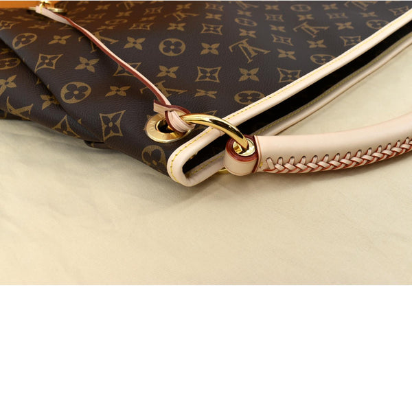 Louis Vuitton Artsy MM NM Monogram Canvas Hobo Bag Brown - Right Side
